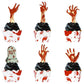 72Pcs Halloween Cupcake Toppers Supplies 36 Pcs Zombie Hand Tombstone Cupcake Toppers And 36 Pcs Horror Red Handprint Cupcake Wr