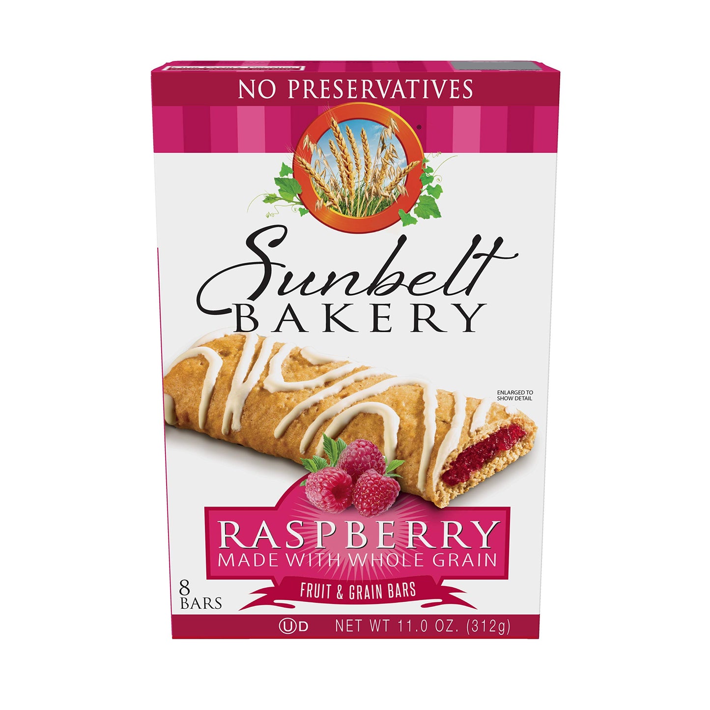 Sunbelt Bakery's Raspberry Fruit & Grain Bars, 1.4 oz Bars, 8 Count