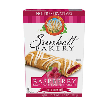 Sunbelt Bakery's Raspberry Fruit & Grain Bars, 1.4 oz Bars, 8 Count