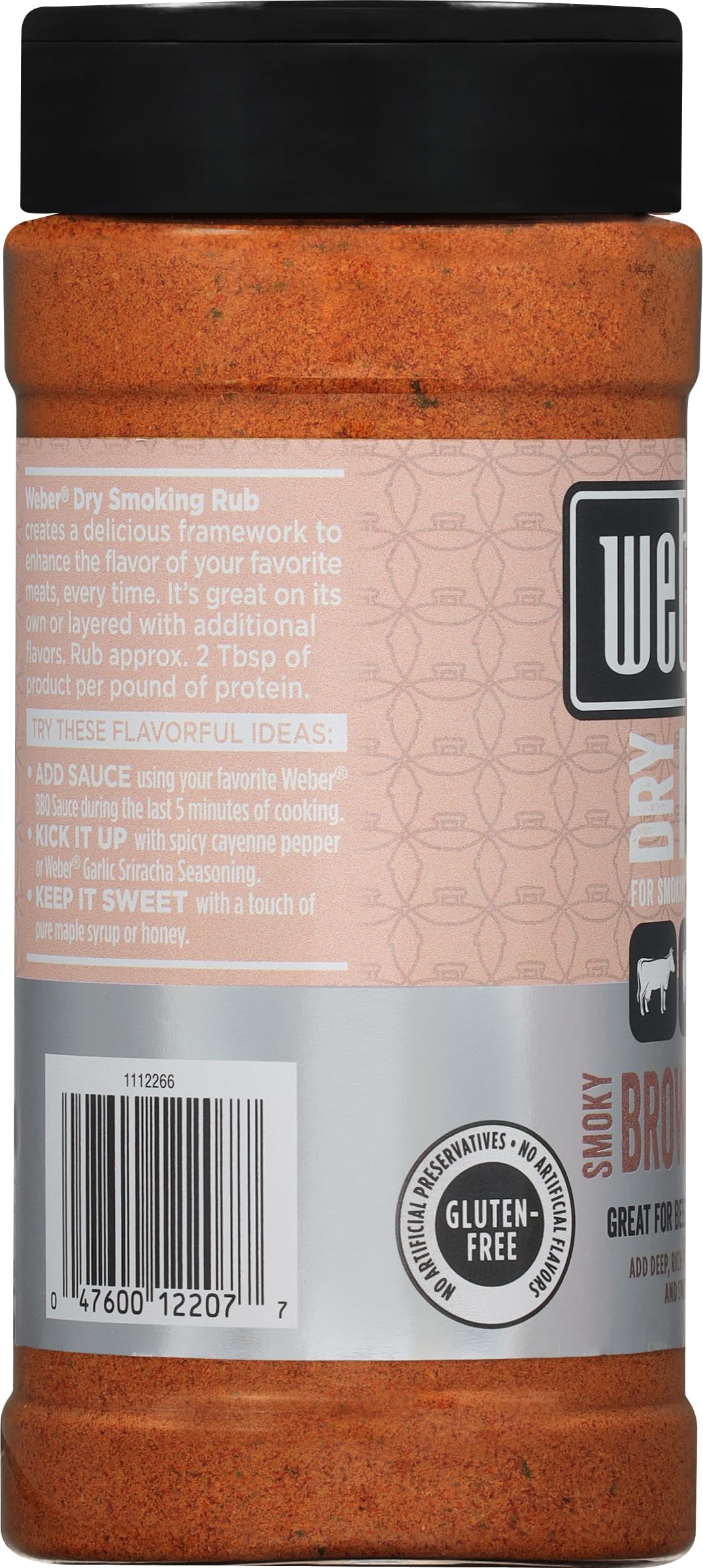 Weber Smoky Brown Sugar Dry Rub, 12 Ounce Shaker