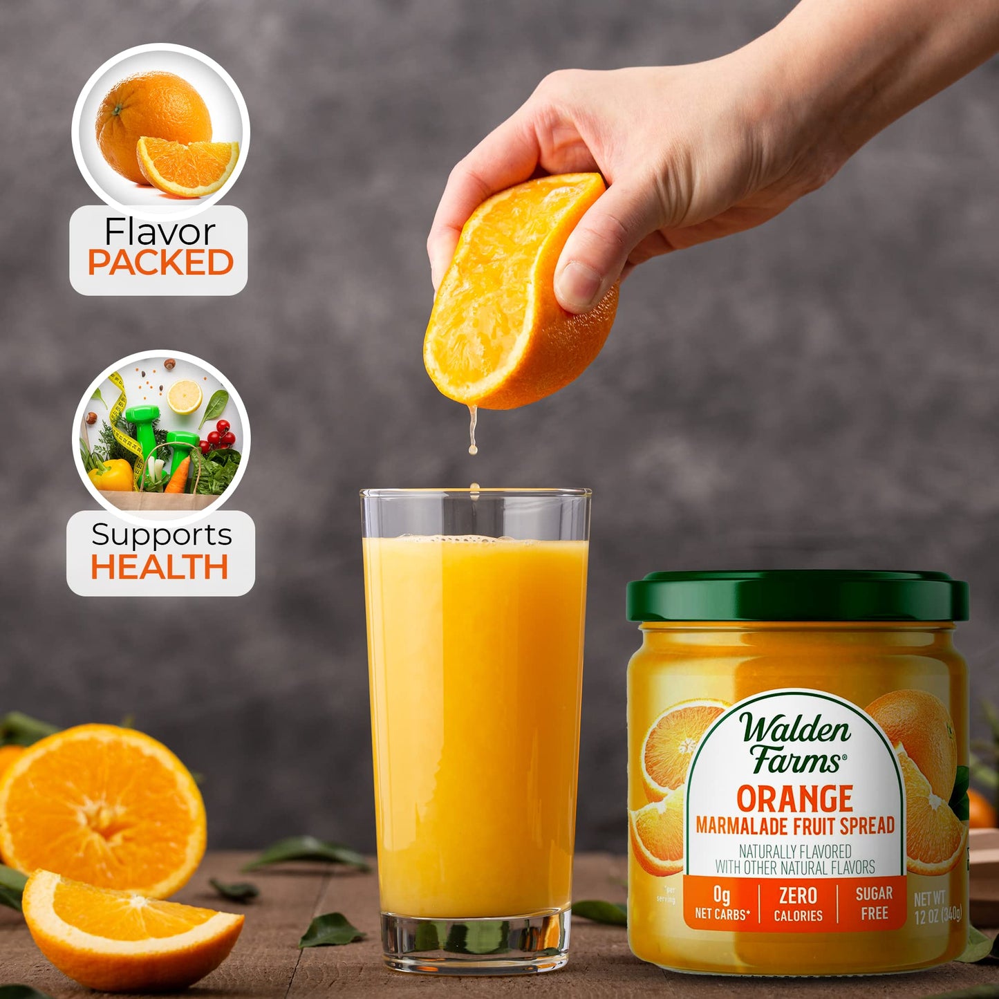 Walden Farms Calorie Free Fruit Spread Orange Marmalade 12 Oz (Pack Of 2) Bundled With Prime Time Direct Silicone Basting Brush