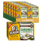 Season Sardines in Extra Virgin Olive Oil - Wild Caught, 22g of Protein, Keto Snacks, More Omega 3 s Than Tuna, Kosher, High in