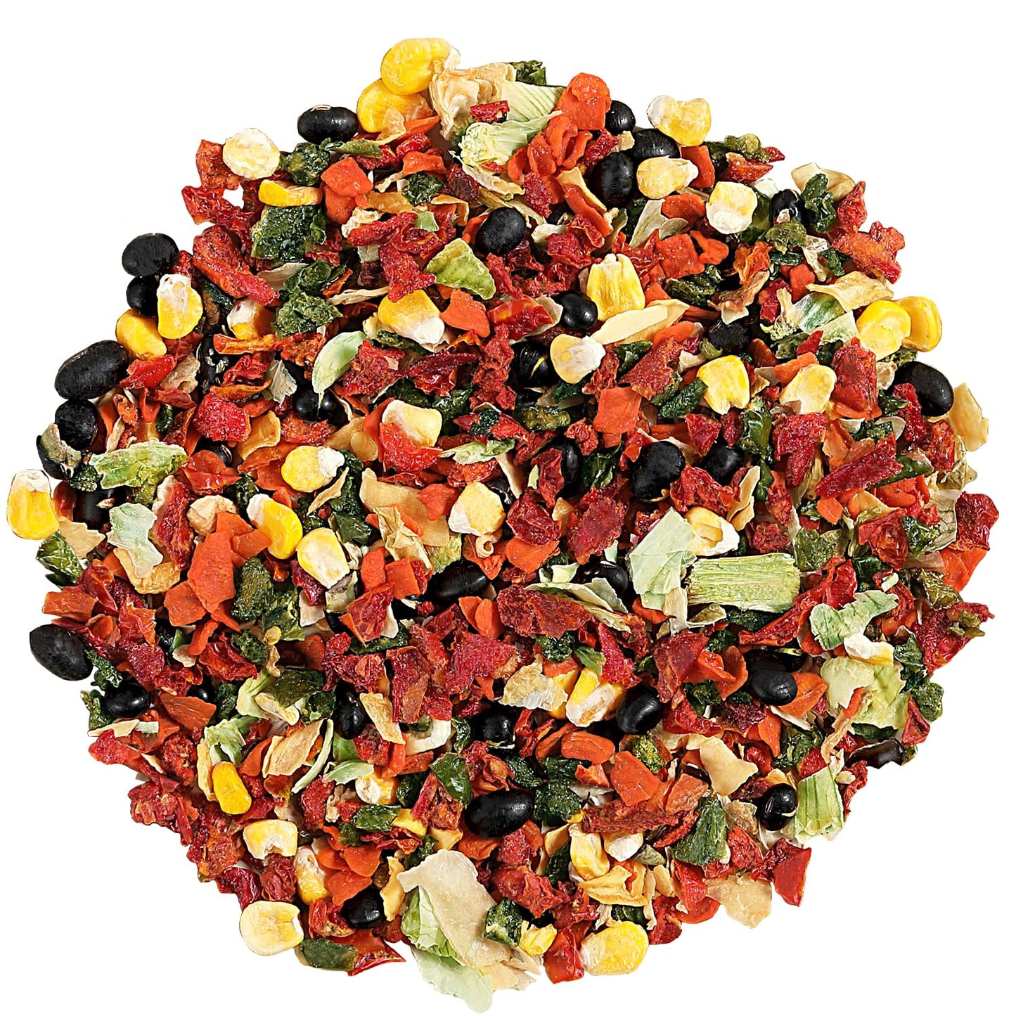 Yimi Dehydrated Freeze Dried Vegetables Mix, Homemade In Minutes Black Beans Tortilla Soup, Dry Veggie Flakes With Spicy Seasoni