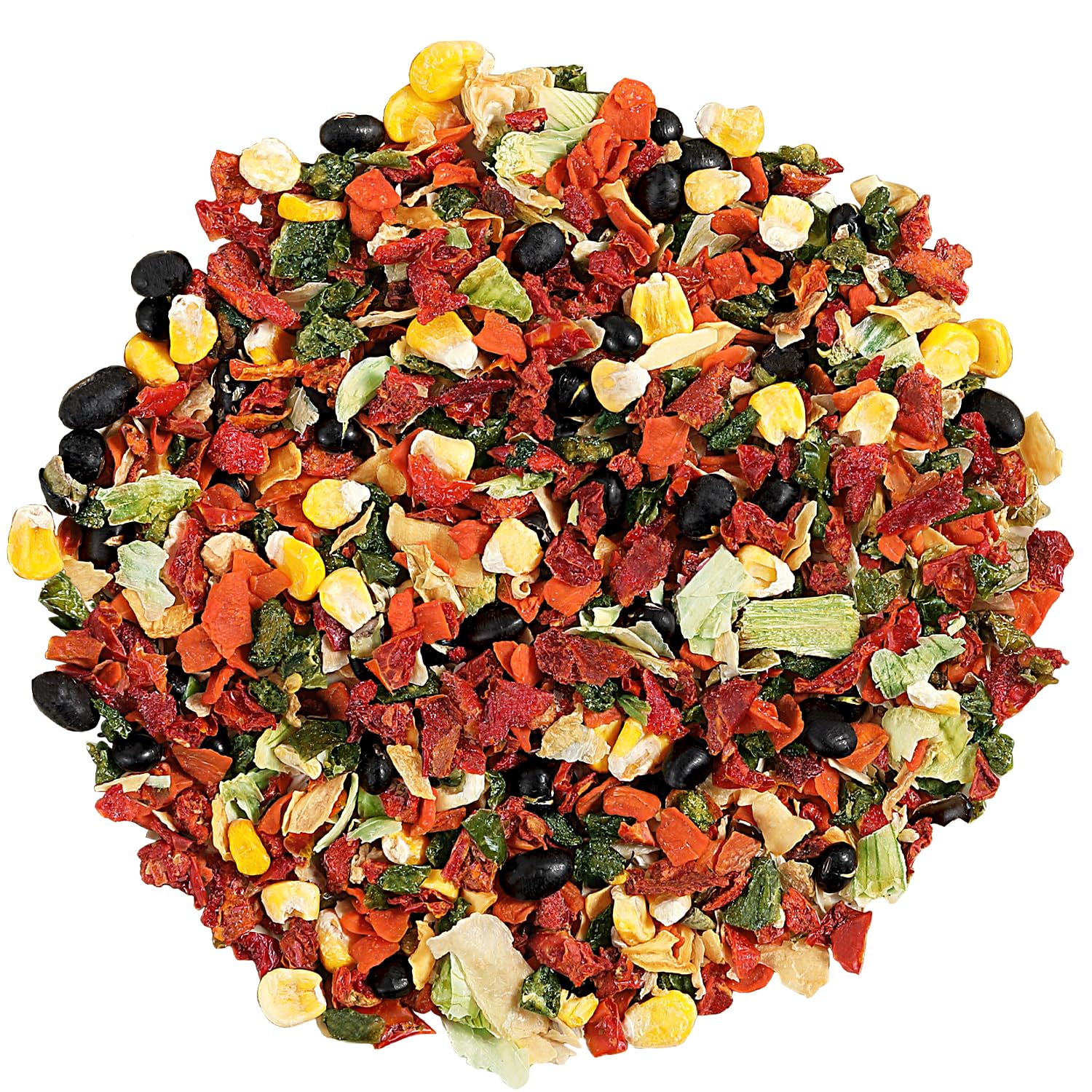 Yimi Dehydrated Freeze Dried Vegetables Mix, Homemade In Minutes Black Beans Tortilla Soup, Dry Veggie Flakes With Spicy Seasoni