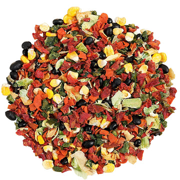 Yimi Dehydrated Freeze Dried Vegetables Mix, Homemade In Minutes Black Beans Tortilla Soup, Dry Veggie Flakes With Spicy Seasoni