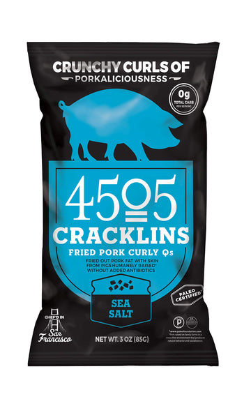 4505 Meats Sea Salt Pork Cracklins, 3 Ounce