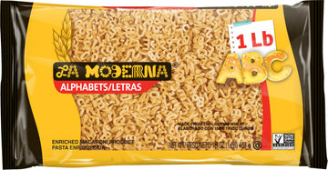 LA MODERNA, Alphabet Letras Pasta, 16 oz (Pack of 20), Small Pasta for Soups and Kids Meals, Fun Letter Shapes for Learning and 