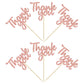 Gyufise 36 Pack Rose Gold Glitter Thank You Cupcake Toppers Thanksgiving Cupcake Picks Decorations For Baby Shower Boys Girls Bi