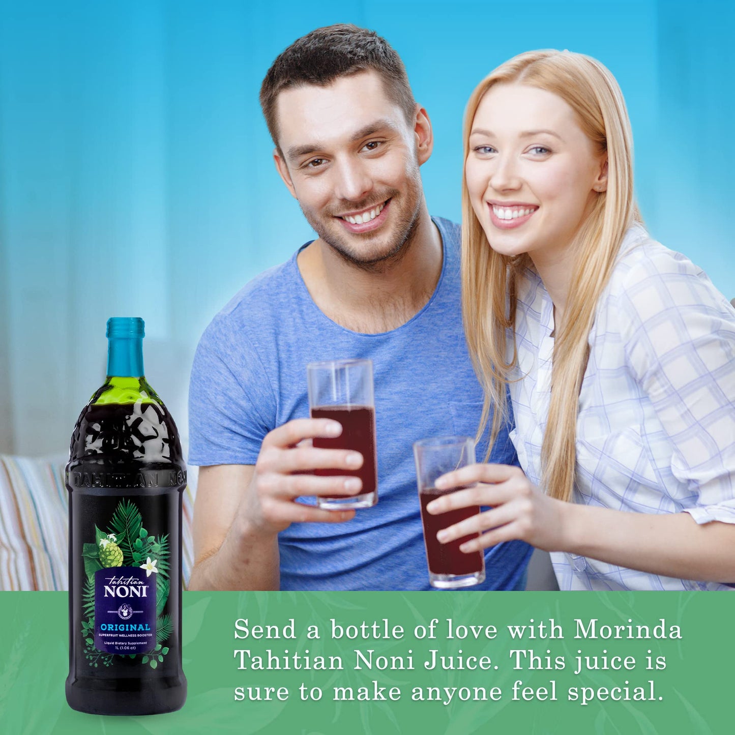 Tahitian Noni Juice by Morinda - Original and Authentic Noni Fruit Puree with Natural Blueberry & Grape (Resveratrol) - Invigora