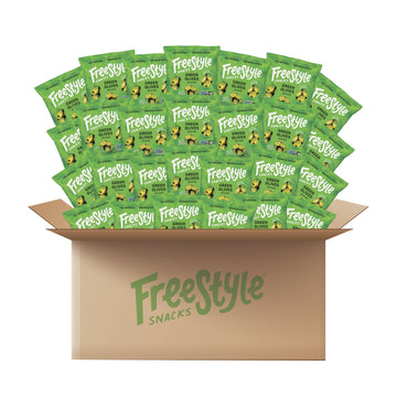 Freestyle Snacks Olive Snack Packs - Bulk Party Pack - Fresh Pitted Green Olives, Jumbo-Sized, Grown In Greece, All Natural, Non