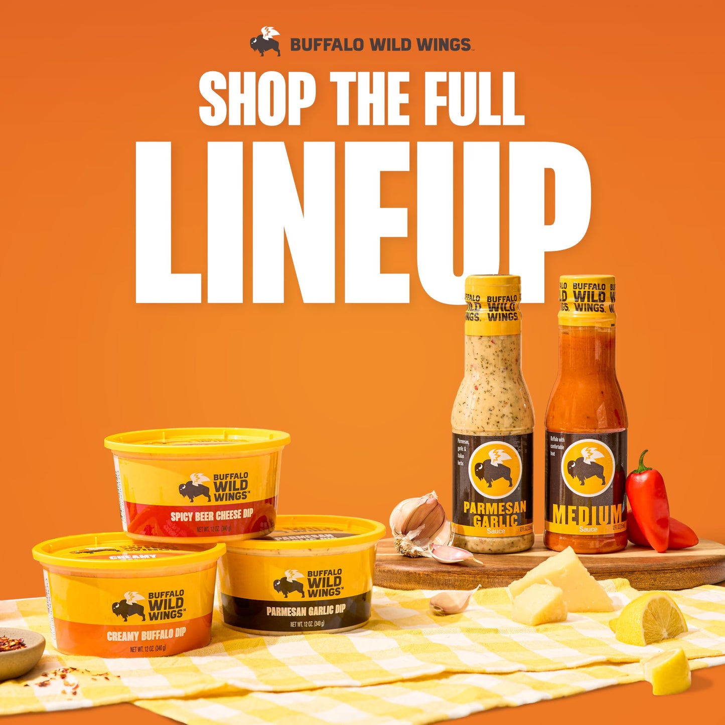 Buffalo Wild Wings Hot Sauce Gift Pack, Includes Classic, Habanero, and Chipotle Hot Sauces, 5 fl oz Bottles, Marinade, and Seas