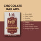 LöK Dark Chocolate Bar 60% Cacao | Fair Trade, Non-GMO, Vegan | 3 Ounce 3 Pack
