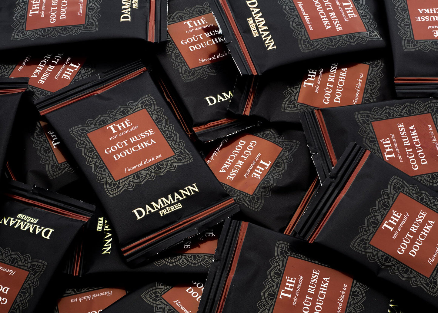 Dammann Freres Satchets, Gout Russe Douchka Tea Bags, Premium Gorumet French Black Tea, Blend Bergamot, Lemon, Orange Flavors, I