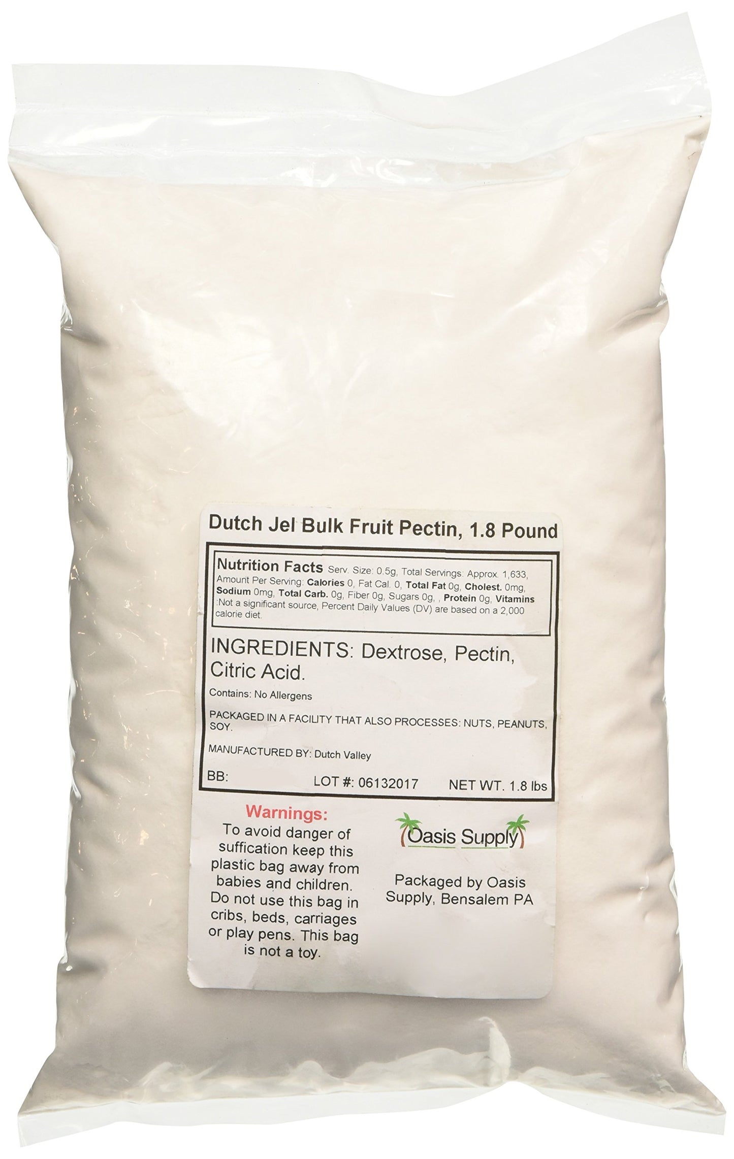 Dutch Jel Fruit Pectin Bulk, 1.8 Pound, 28.8 Ounce (Pack of 1)