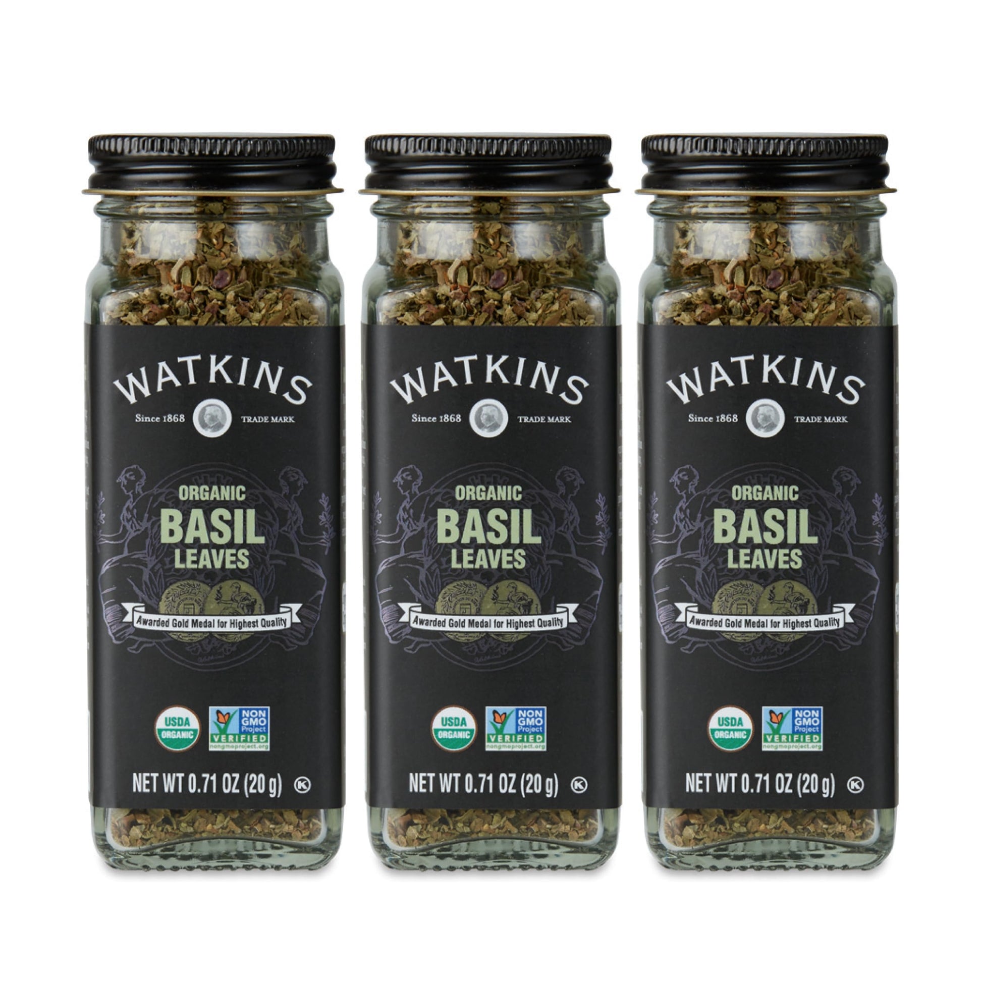 Watkins Organic Basil, 0.71 Ounce, 3 Count