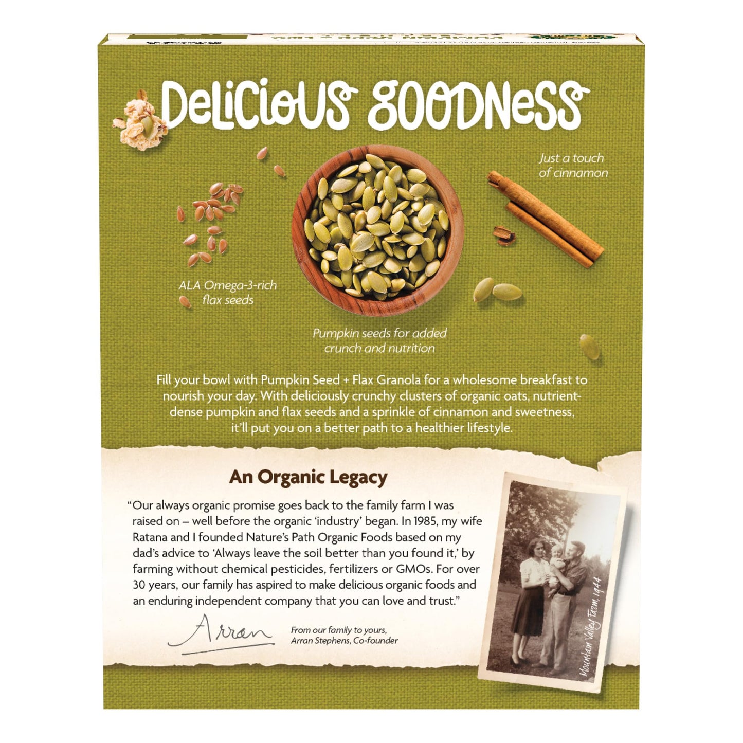 Nature'S Path Organic Pumpkin Seed + Flax Granola, 11.5 Oz (Pack Of 12), Non-Gmo