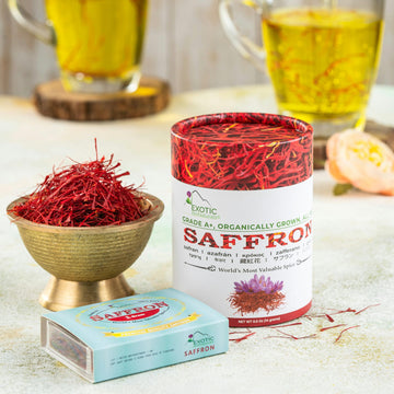 EXOTIC BioNaturals Saffron Spice | Super Negin Grade A+ | Non-GMO | 10 Grams