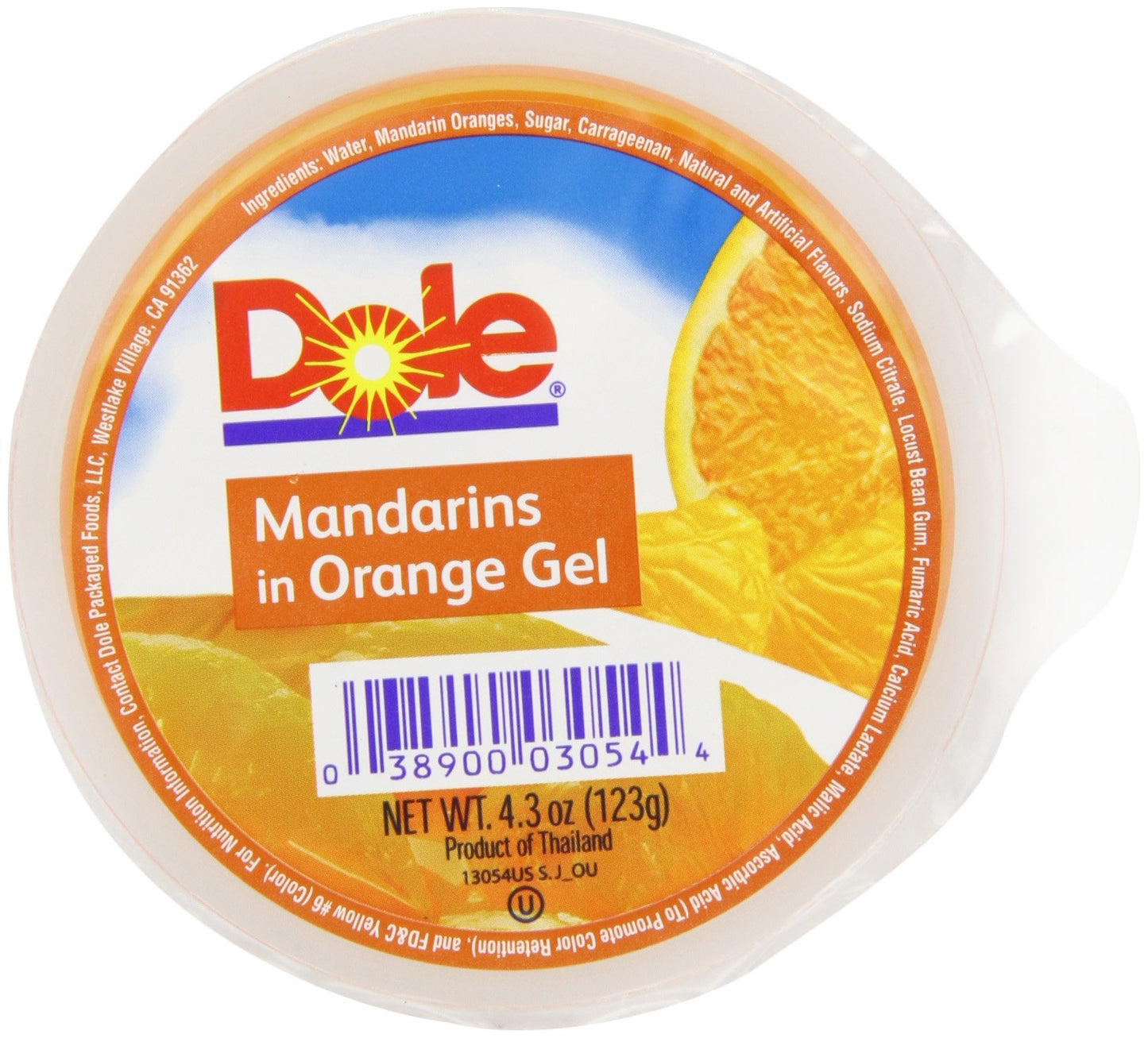Dole Mandarin in Orange Gel, 4.3-Ounce Cups (Pack of 36)