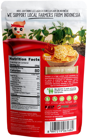 Woh Tempeh Chips Fermented Soy Bean Sweet Chili (Pack Of 2)