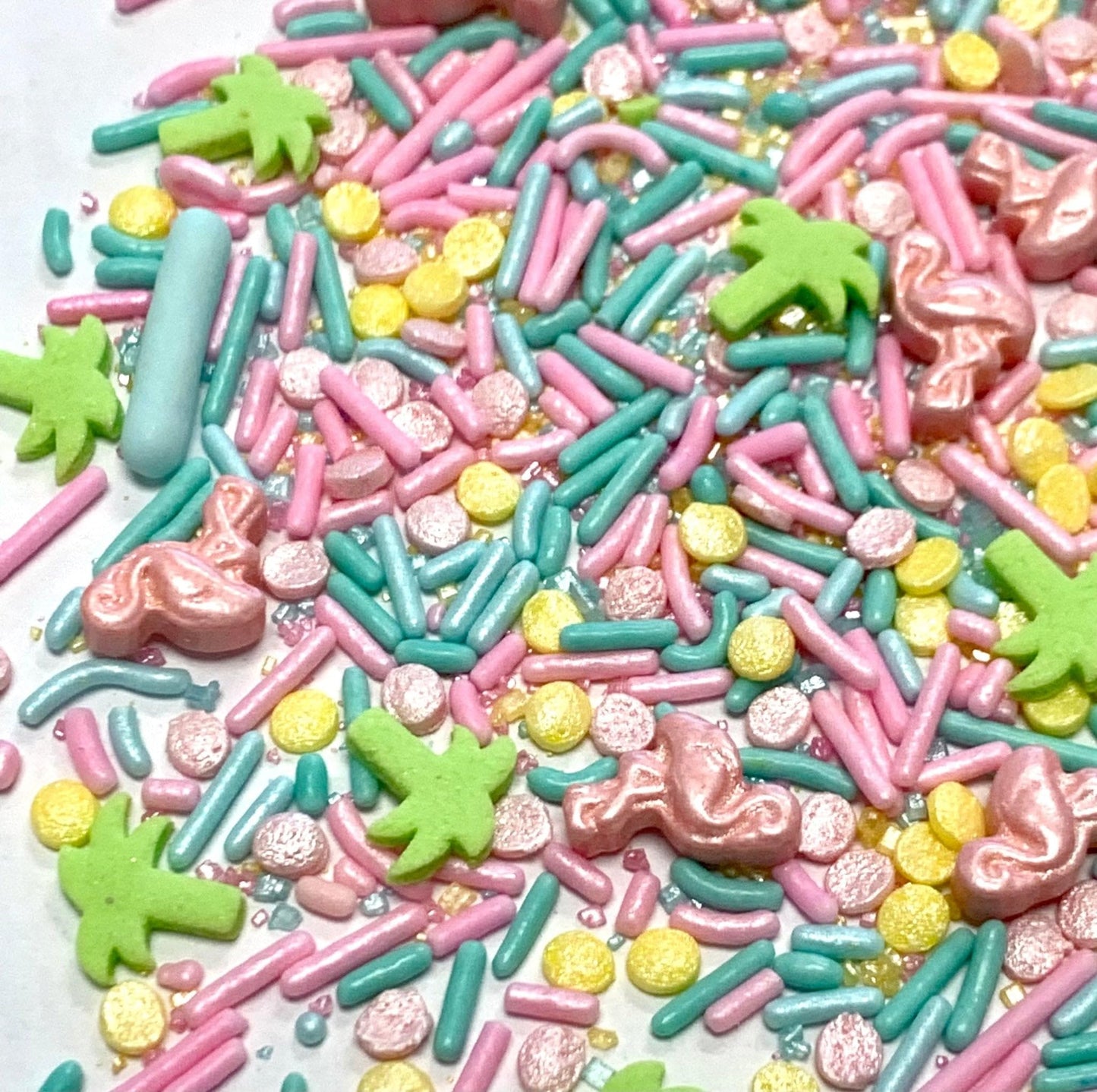 Cool Mom Sprinkles Flamingo Sprinkles - Tropical Beach Theme, 4 oz, Palm Springs, Gluten-Free