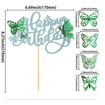 25Pcs Butterfly Cake Toppers 3D Butterfly Cupcake Topper For Girls Women'S Happy Birthday Cake Topper Birthday Cake Decorations