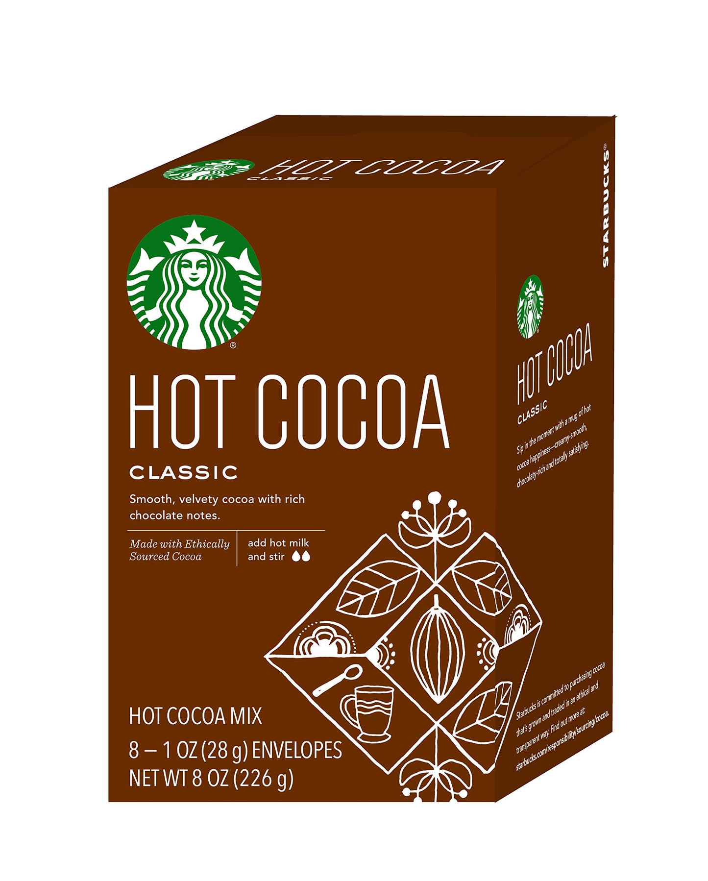 Starbucks Hot Cocoa Mix, Classic, 8 Count (Pack of 6)
