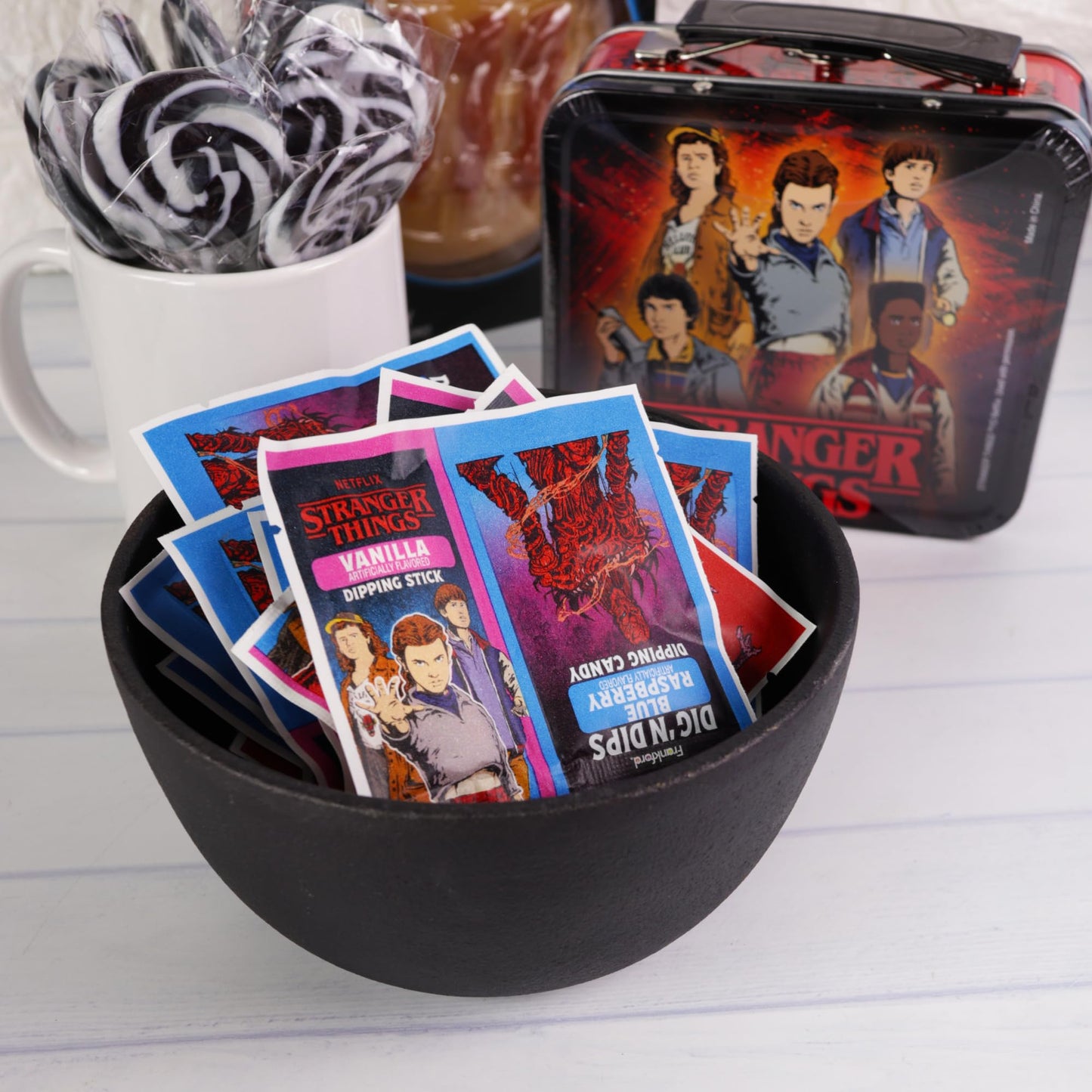 Frankford Stranger Things Candy, Vanilla Sticks with Fruit Flavored Powder, 22 Packets, 6.52 Ounces