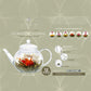 Teabloom Jasmine Flowering Tea - Hand Tied Green Tea Leaves + Jasmine Blossoms Flowering Tea Creations - Blooming Tea Gift Set -