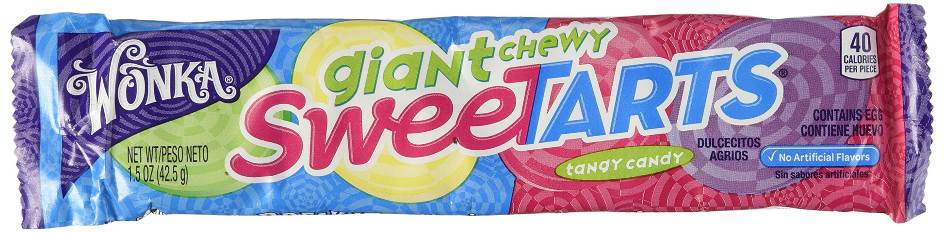 Wonka Giant Chewy Sweetarts - 1.5 Oz (Pack Of 2)