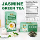 LeafLea 80 Jasmine Green Tea Bags, Green Tea with Natural Jasmine Aroma, Light Focus & Daily Balance, Delicate Floral and Smooth