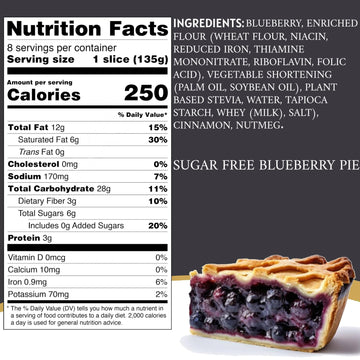 Andy Anand Sugar Free Blueberry Pie - Enjoy The Amazing Taste Of A Classic Blueberry Pie Without The Sugar! Perfect For Guilt-Fr