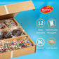 Gourmet Cookie Gift Box | 12 Individually Wrapped Sprinkle Cupcakes | Valentine Cookie Basket | Christmas, New Years & Birthdays
