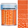 Sprinkles for Cake Decorating, 11Oz 6 Sizes Orange Pearl Sprinkles for Cake Cupcake Ice Cream Donuts Cookie Baking Toppings