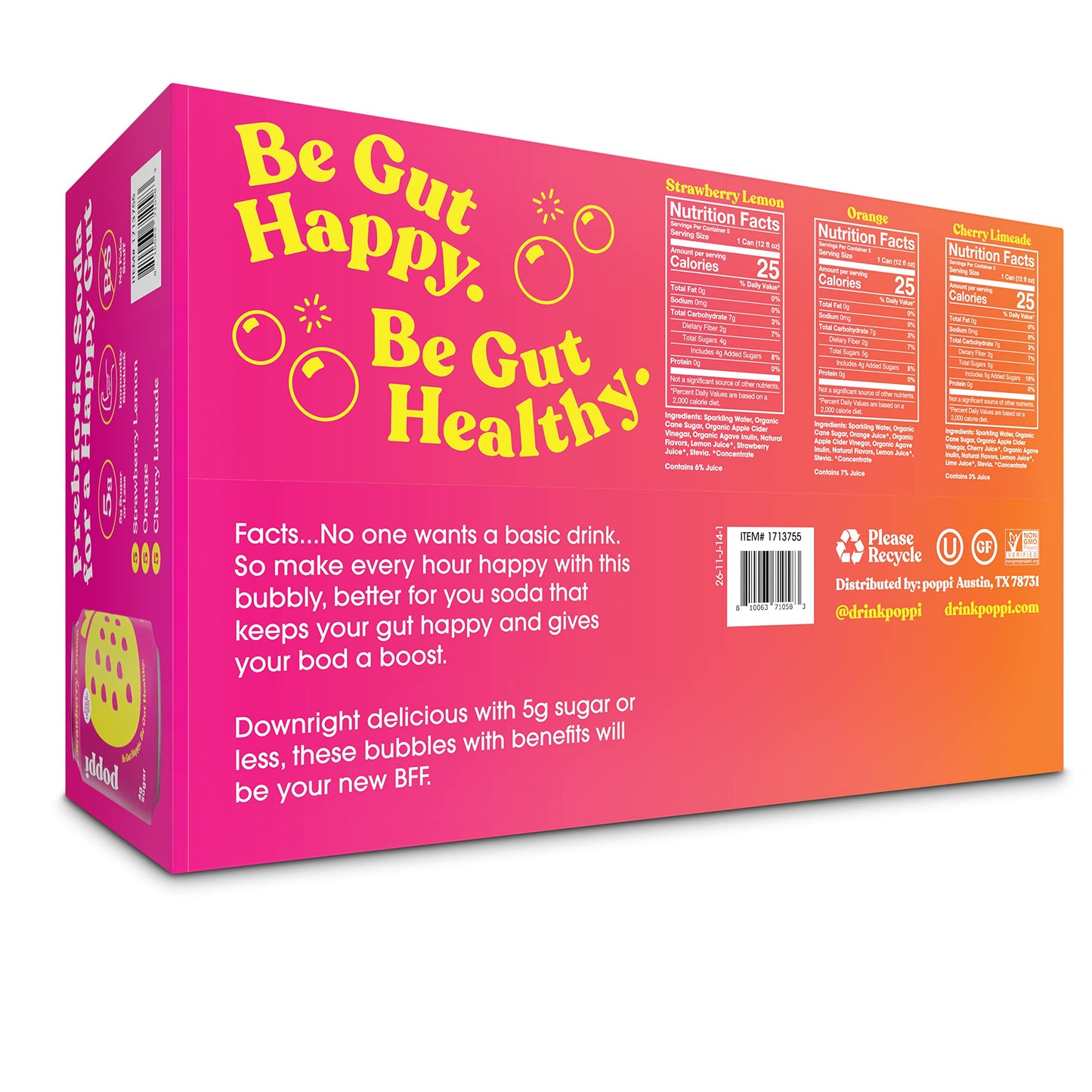 Poppi Variety Pack, 12 Oz, 15-Count