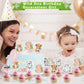 Weecent 48 Pcs Wild One Cupcake Toppers One Cake Topper 1St Birthday Girl Wild One Birthday Decorations Girl Jungle Safari Theme