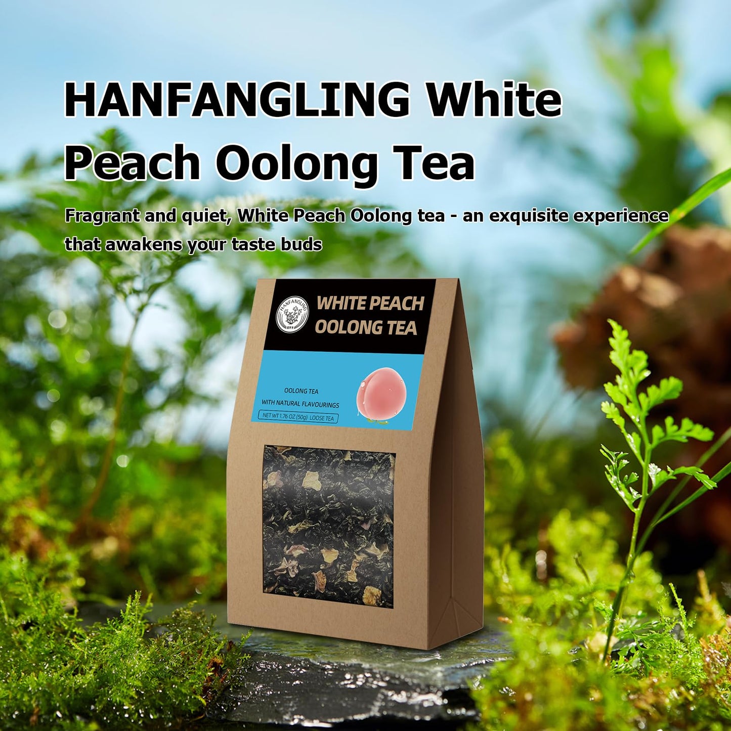 Hanfangling White Peach Oolong Tea, 2Pcs, Refreshing, Fresh Sweetness Of White Peach And Aromatic Taste Of Oolong Tea