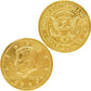 Large Solid Premium Milk Chocolate Coins, Kennedy Half Dollar Wrapped In Gleaming Gold Foil, 130 Pieces Made In Europe Coins