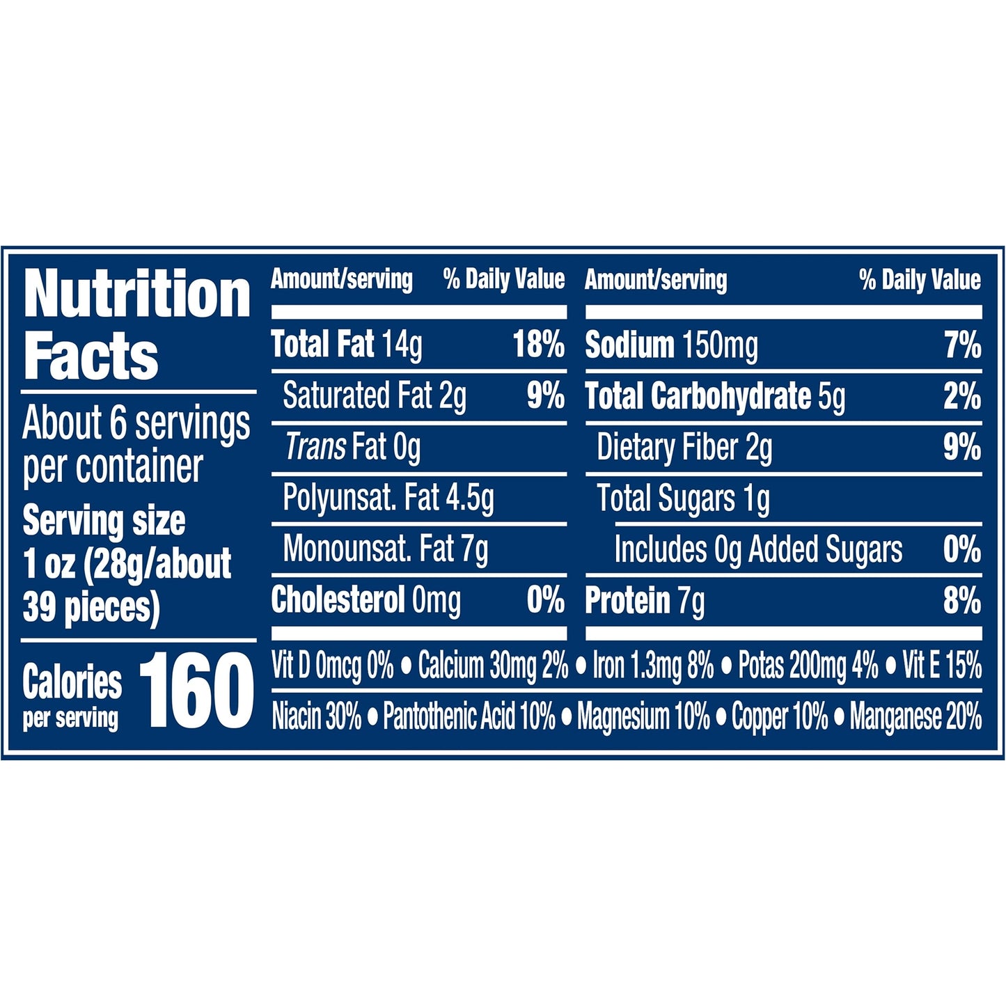 Planters Sea Salt & Vinegar Peanuts, 6 oz Canisters, 8 Count, Snack Nuts