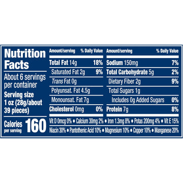 Planters Sea Salt & Vinegar Peanuts, 6 oz Canisters, 8 Count, Snack Nuts