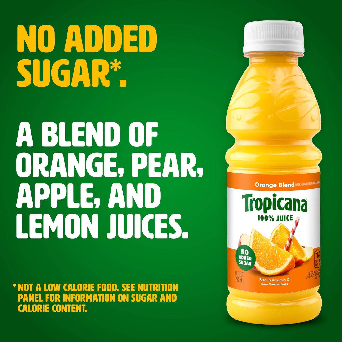 Tropicana 100% Orange Blend From Concentrate 10 Fl Oz Bottle / 24