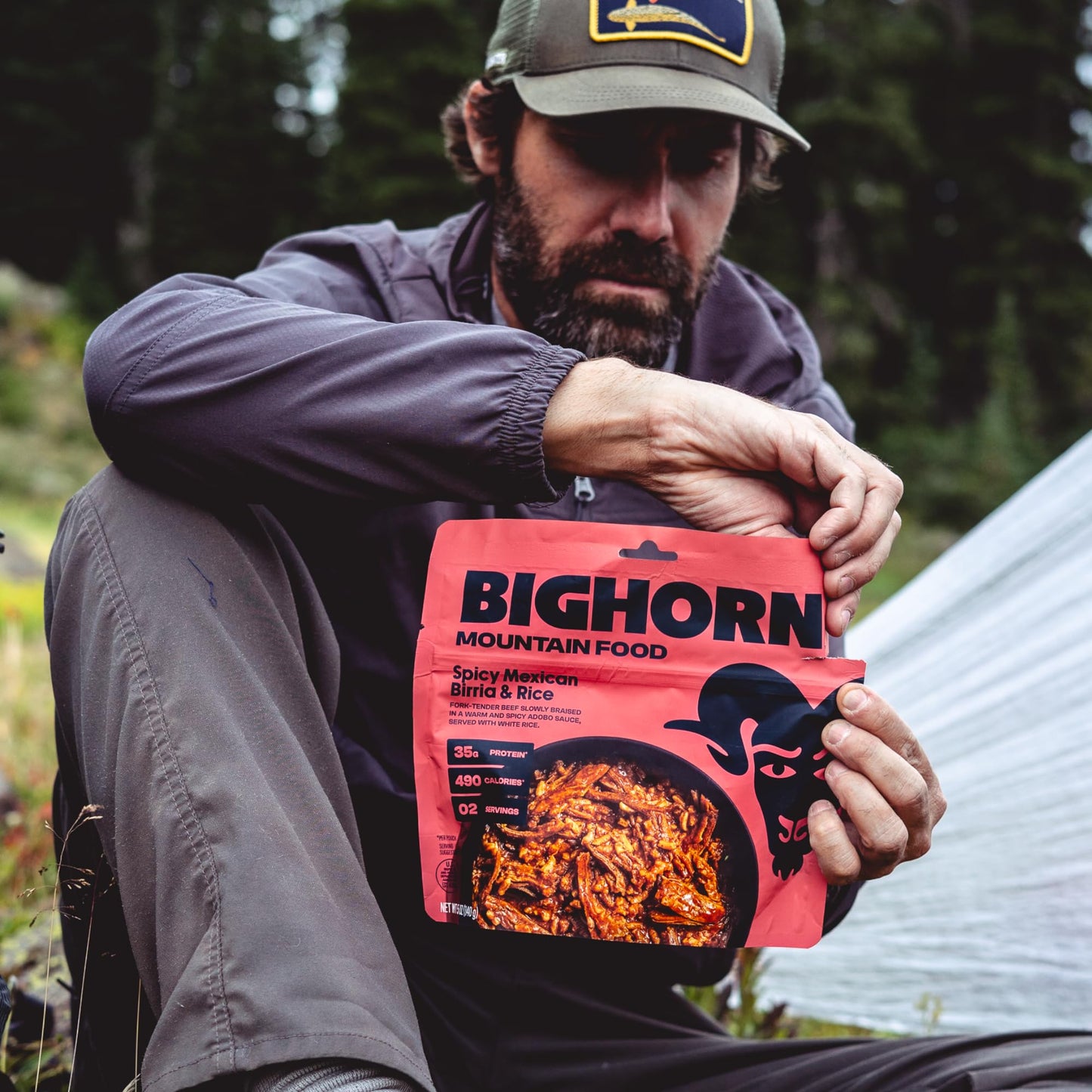 Bighorn Mountain Food Spicy Mexican Birria And Rice - Contains 6 Packs | 12 Servings | 210G Protein | 2,940 Calories - Enhanced Freeze Dried Meals For Backpacking Food - Dehydrated Camping Food For Backpacking Meal - Just Add Water - Great Taste