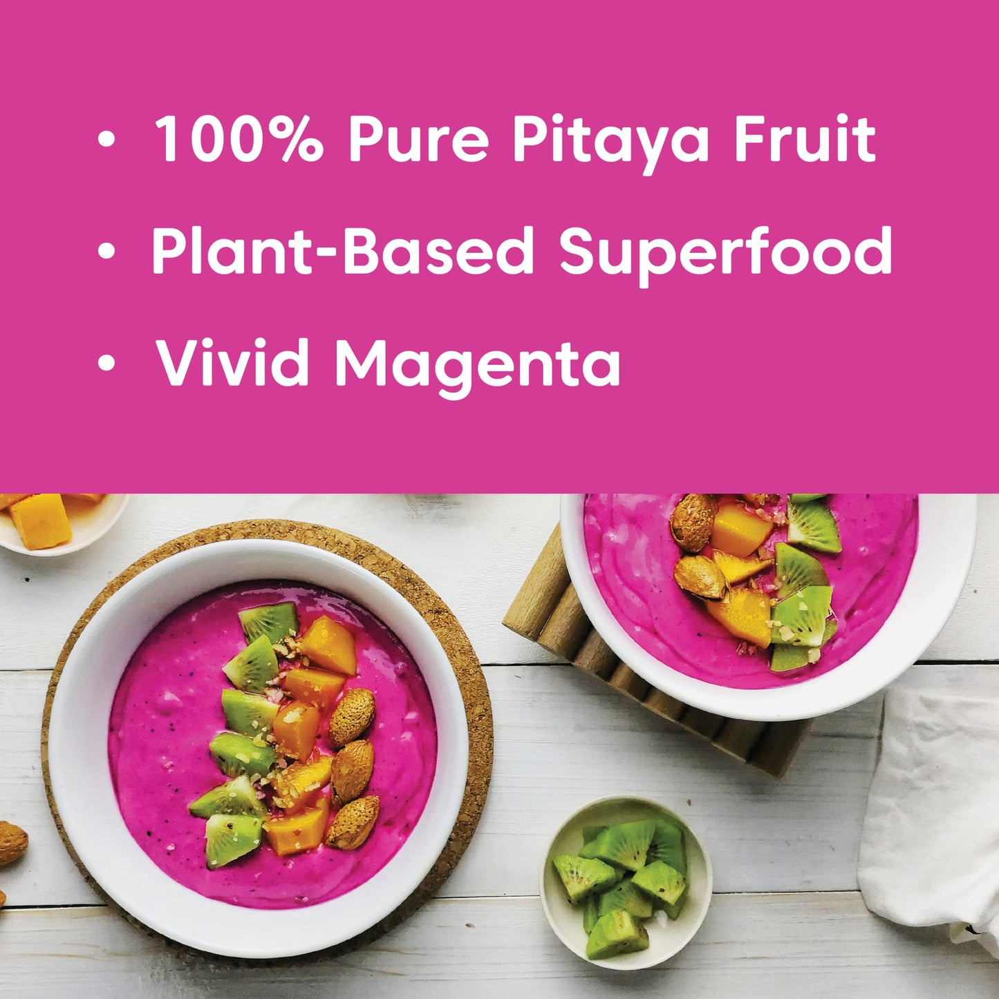 Wilderness Poets Freeze Dried Dragon Fruit Powder - Pink Pitaya (Pitahaya) 3.5 Ounce
