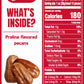 Fisher Praline Pecans, Resealable Pouch, 5.5 Ounces, Whole M th Pecans, Model P27108