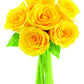 KaBloom Flowers - Valentine Collection - 6 Fresh Cut Yellow Roses without Vase - Gift for Birthday, Sympathy, Anniversary, Get Well, Thank You, Valentine, Mother’s Day