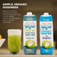 C2O Organic Coconut Water - 6 Tetra Packs, 33.8 Fl Oz - Plant Based, Non GMO, Natural Hydration