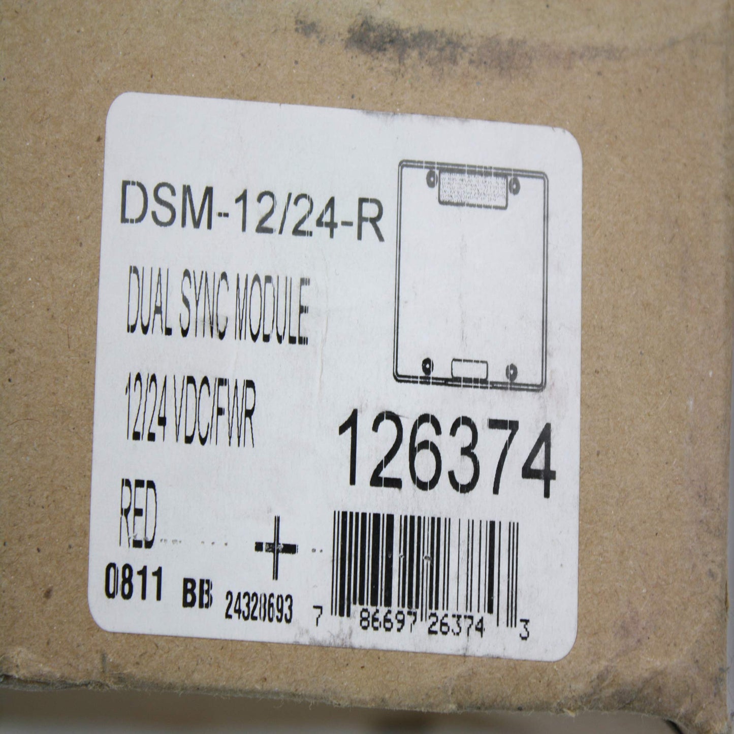 Wheelock Dsm-12/24-R Dsm-12/24 Red Dsm Series Fire Alarm Dual Sync Module