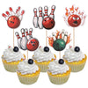 40 PCS Bowling Cupcake Toppers Double Sided Sports Theme Bowling Cupcake Picks Bowling Party Decorations for Bowling Theme Baby 