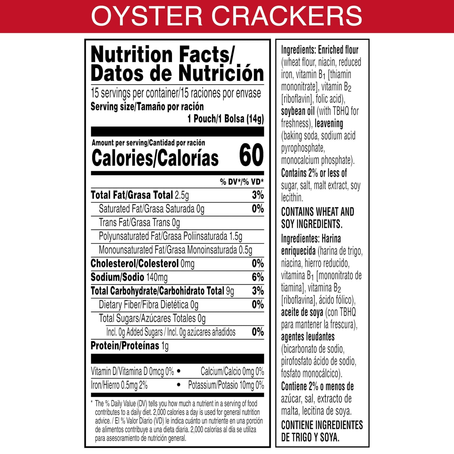 Zesta Oyster  Ers, Soup  Ers, Single Serve, Original, 7.5Oz Box (15 Packs)