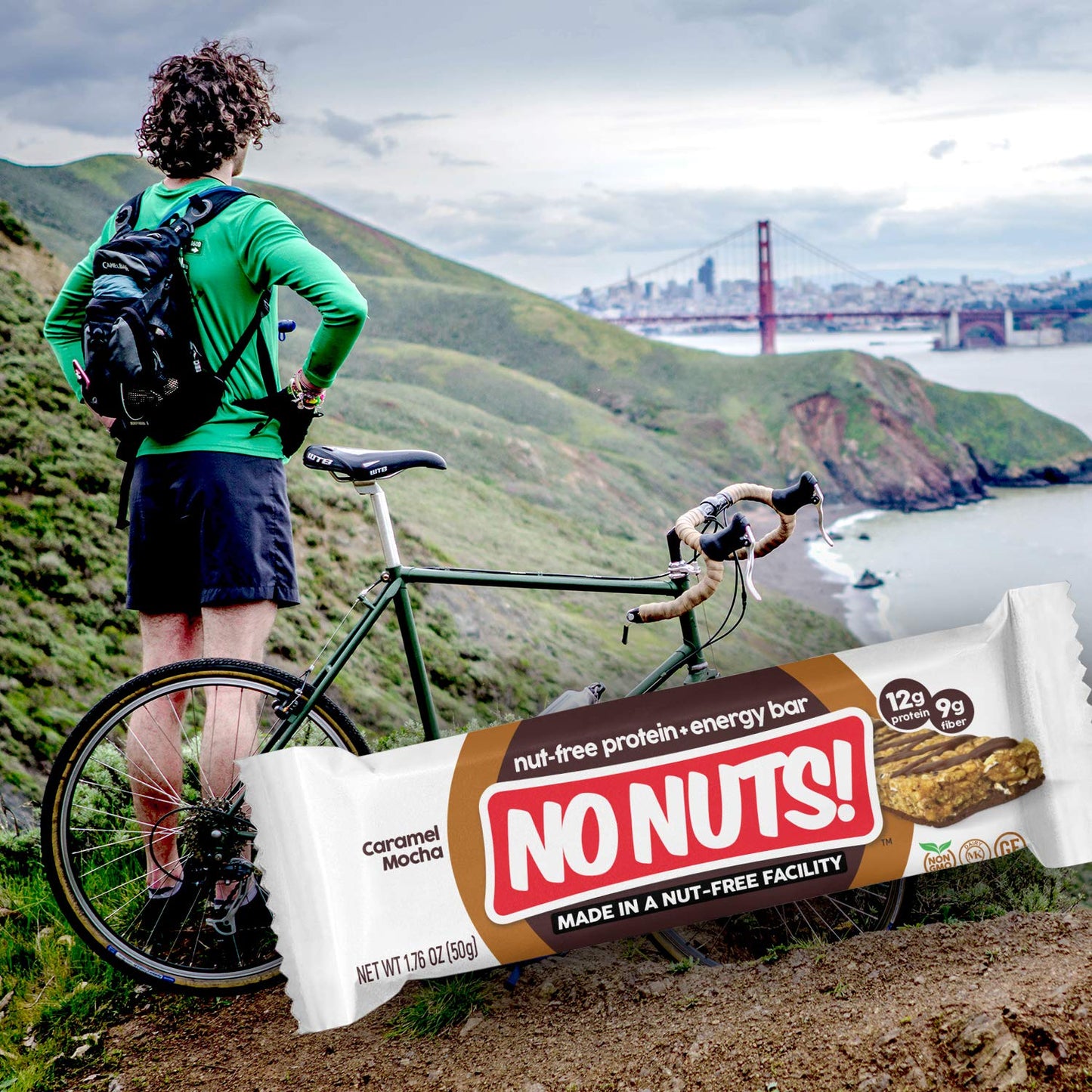 No Nuts! 100% Nut Free Dairy Free Vegan Protein Bars, Chocolate Caramel Mocha 12-Pack, Organic, Kosher, Egg-Free, Non-Gmo & Dair