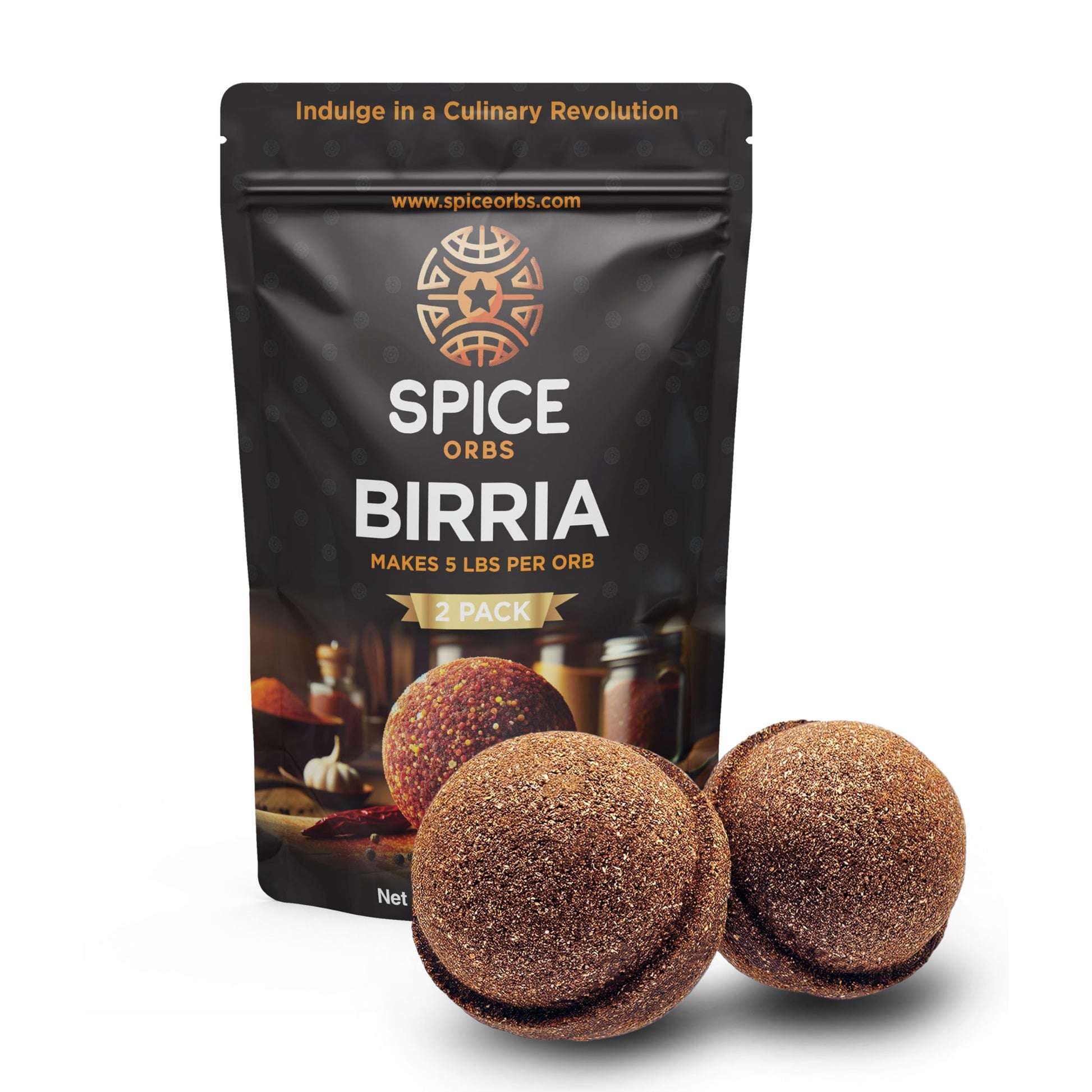 Spice Orbs Spicy Birria Spice Orbs - Instant Pot Pack of 2 - 3.85 Ounce - Made in USA - Just Add Water & Meat
